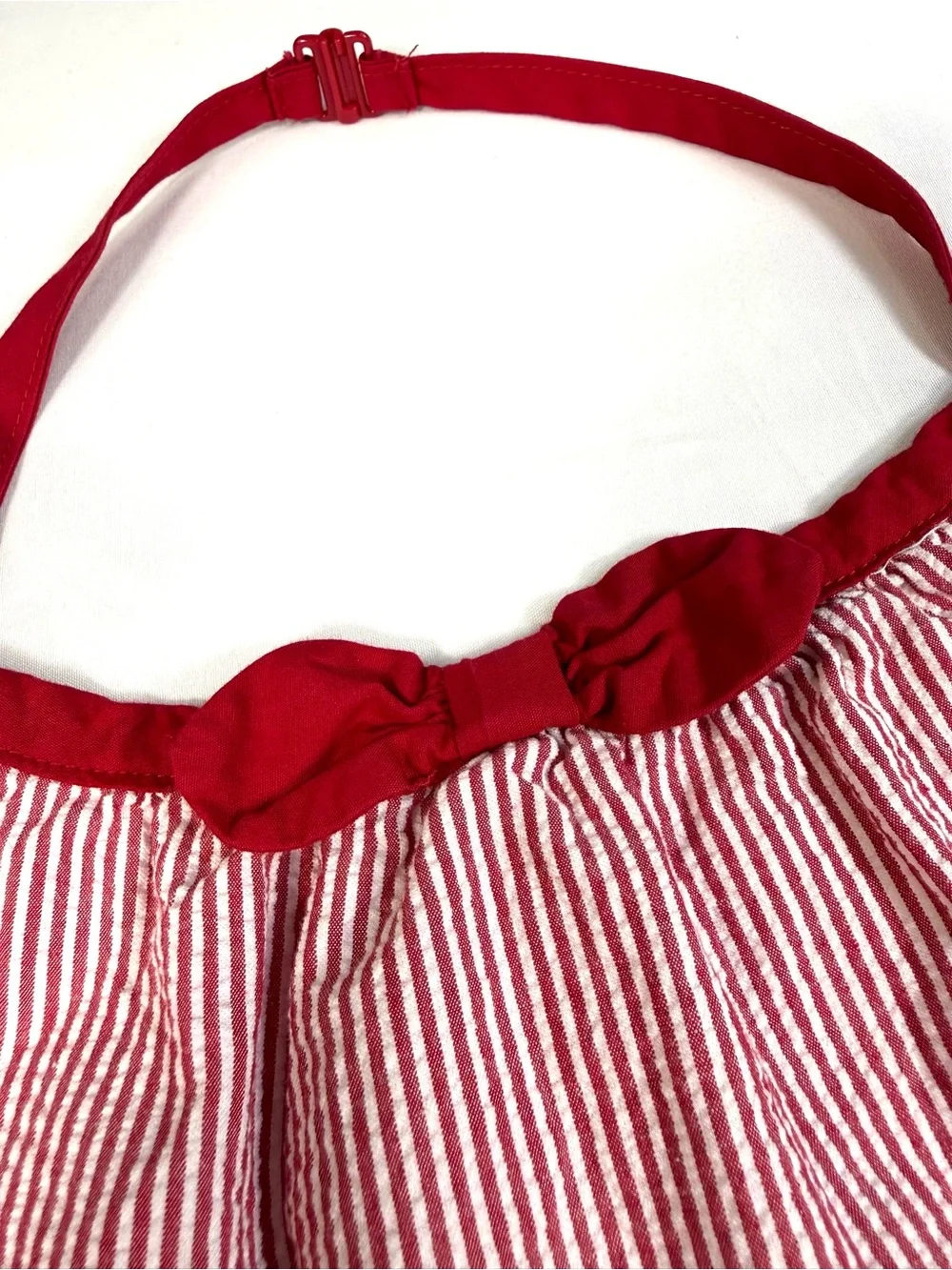 GYMBOREE Girls Americana Stars Stripes Seersucker Halter Dress 12 Patriotic USA
